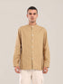 Cotton button-down shirt with long sleeves